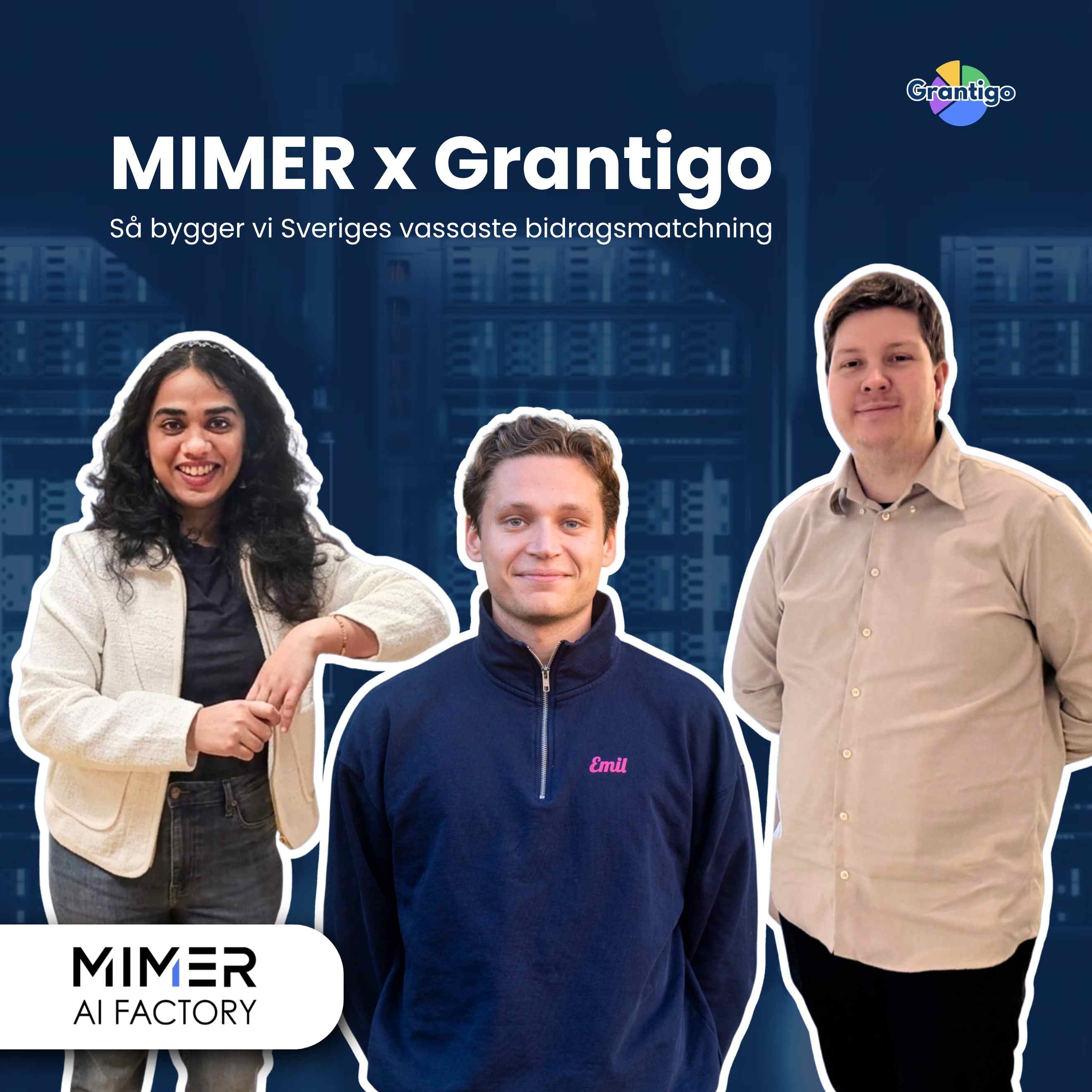 Grantigo och MIMER AI Factory, AI-bidragsmatchning